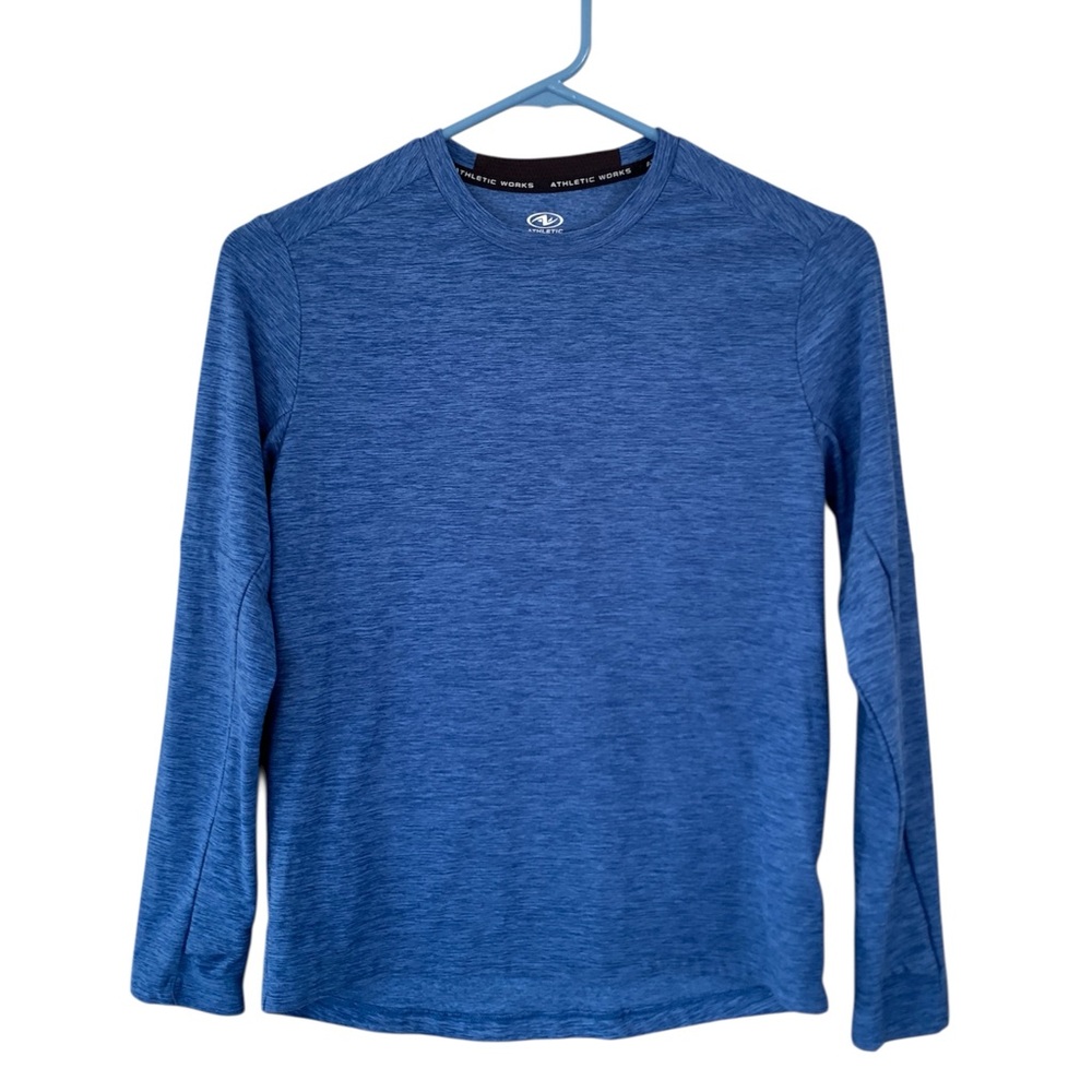Athletic Works Boys Large Blue Long Sleeve Shirt DriWorks